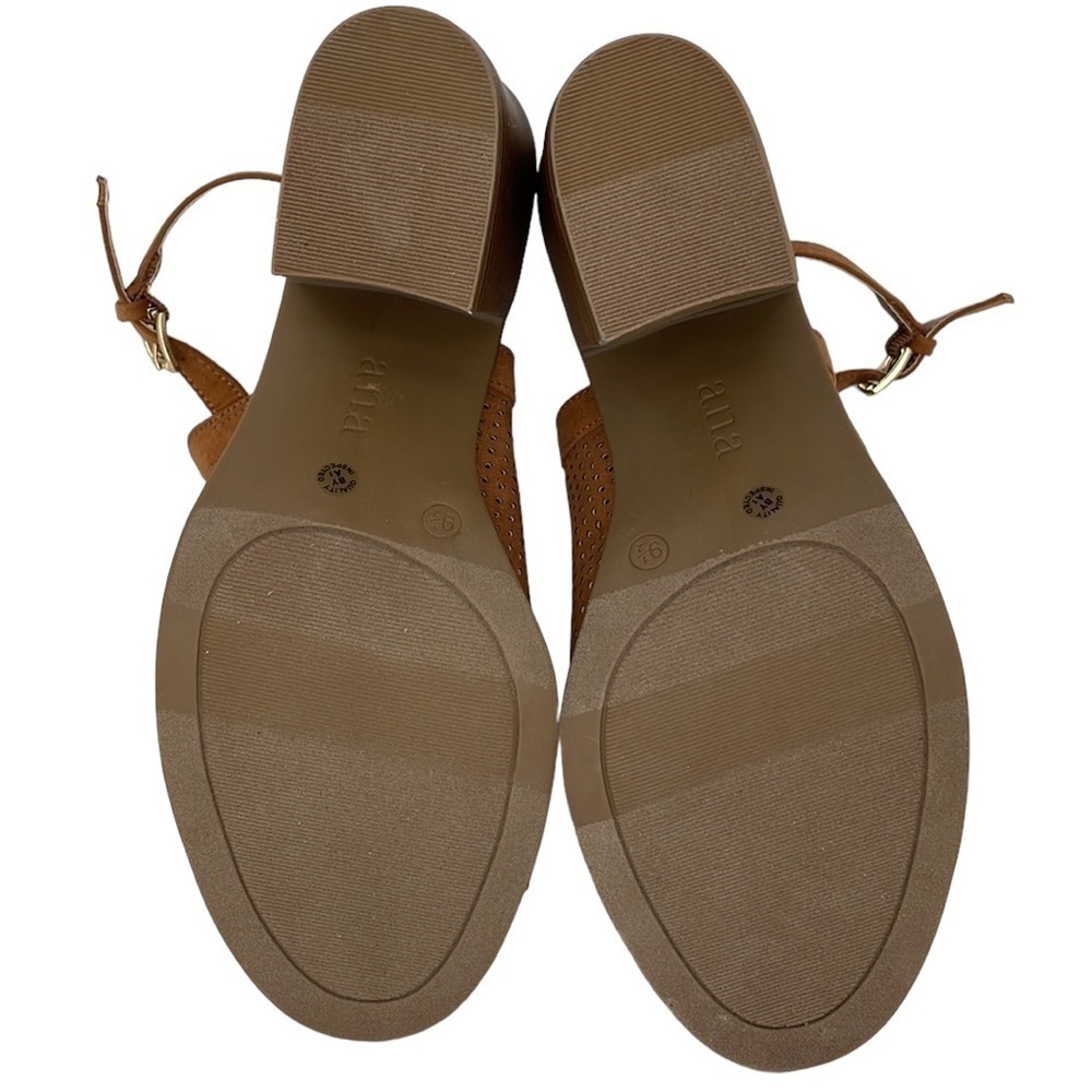a.n.a Heels Shoes Sandals NWT Madelyn Mesh Cognac Brown Size 9.5 - Picture 12 of 14